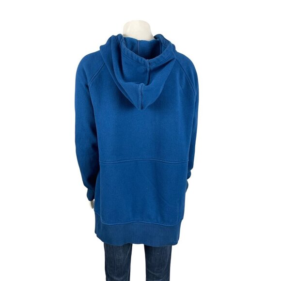 Athleta Cozy Karma Longer Hoodie Small Blue Peacock Hooded Sweatshirt Soft - Picture 3 of 7